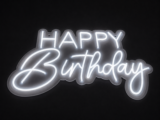 Letrero neón led Happy B 70x40cm