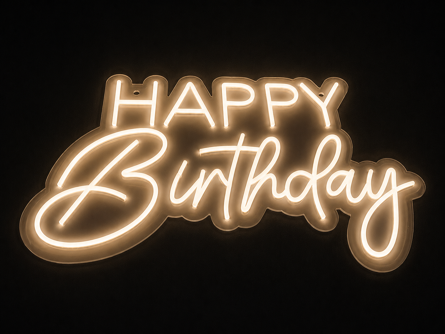 Letrero neón led Happy B 70x40cm