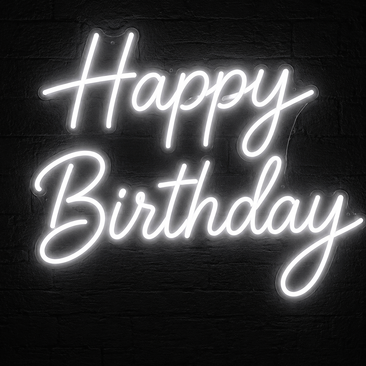 Letrero neón led Happy B 70x50cm