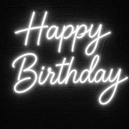 Letrero neón led Happy B 70x50cm